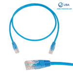 Patch Cord Cat.6 de 0.50m- Azul.  Cobre Puro de 26 AWG  LSZH. LT-PC6-0.50