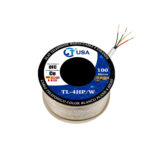 Cable telefónico plano de 4 hilos de cobre TL-4HP-W BLANCO
