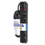 Supresor Pico de 6 Tomas con Cable 1.80m. 14-515A-1.80MTR