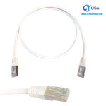 Patch Cord SFTP Cat.6A de 1m- Blanco.  Cobre Puro de 26 AWG  LSZH. LTT-PC6A-1B