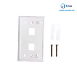 Face place de 2P blanco iconeable PC-2V-CAT6