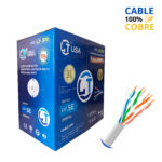 Cable UTP CAT5e PVC Plomo 24 AWG x 305Mtr COBRE PURO.  LT-510