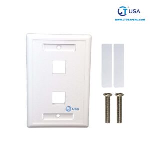 Faceplate de 2 puertos blanco LT-2P