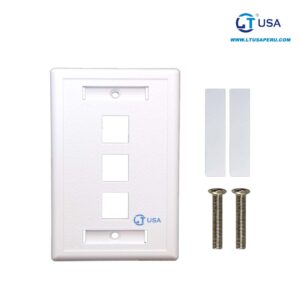 Faceplate de 3 puertos blanco LT-3P