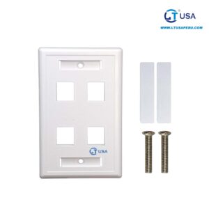 Faceplate de 4 puertos blanco LT-4P