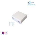 Caja de fibra óptica de superficie, 2 puertos para adaptador SC/LC ER-FO-2PVC-05