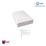 Caja de fibra óptica de superficie, 2 puertos para adaptador SC/LC ER-FO-2PVC-09