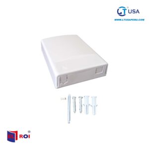 Caja de fibra óptica de superficie, 2 puertos para adaptador SC/LC ER-FO-2PVC-09