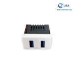 ACCESORIO  DADO DOBLE USB P/ PARED  2.1A5V USB LT-128