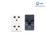 ACCESORIO  DADO DOBLE TOMACORRIENTE + TIERRA P/ PARED 15A 120-250V LT138TR